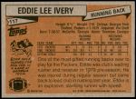 1981 Topps #117  Eddie Lee Ivery  Back Thumbnail