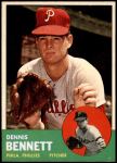 1963 Topps #56  Dennis Bennett  Front Thumbnail