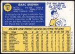 1970 Topps #152  Ike Brown  Back Thumbnail