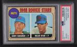 1968 Topps #177 A - Nolan Ryan / Jerry Koosman Mets Rookies Front Thumbnail