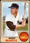 1968 Topps #280 Mickey Mantle Front Thumbnail