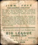 1933 Goudey #154  Jimmie Foxx  Back Thumbnail