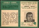 1966 Philadelphia #54  George Andrie  Back Thumbnail