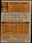 1978 Topps #103  Caldwell Jones  Back Thumbnail
