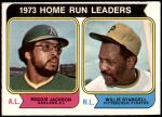 1974 O-Pee-Chee #202   -  Reggie Jackson / Willie Stargell HR Leaders Front Thumbnail
