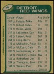 1980 Topps #16   -  Mike Foligno Red Wings Leaders Back Thumbnail
