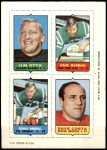 1969 Topps 4-in-1 Football Stamps  Jim Otto / Dave Herman / Dennis Randall / Dave Costa  Front Thumbnail