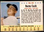 1963 Post Cereal #46  Norm Cash  Front Thumbnail