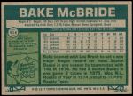 1977 Topps #516  Bake McBride  Back Thumbnail