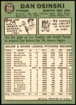1967 Topps #594  Dan Osinski  Back Thumbnail