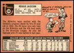 1969 Topps #260  Reggie Jackson  Back Thumbnail