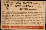 1953 Bowman #93  Phil Rizzuto / Billy Martin  Back Thumbnail