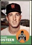 1963 Topps #374  Claude Osteen  Front Thumbnail