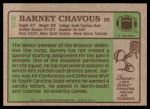 1984 Topps #62  Barney Chavous  Back Thumbnail