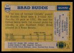 1982 Topps #111  Brad Budde  Back Thumbnail