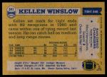 1982 Topps #241  Kellen Winslow  Back Thumbnail