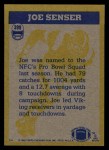 1982 Topps #399   -  Joe Senser In Action Back Thumbnail