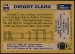 1982 Topps #478  Dwight Clark  Back Thumbnail