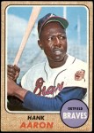 1968 Topps #110 A Hank Aaron Front Thumbnail