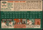 1954 Topps #1 WHT Ted Williams  Back Thumbnail