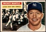 1956 Topps #135 GRY Mickey Mantle  Front Thumbnail
