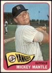 1965 Topps #350 Mickey Mantle Front Thumbnail
