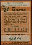 1978 Topps #187  Mike McEwen  Back Thumbnail