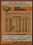 1978 Topps #54  Doug Favell  Back Thumbnail