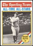 1976 Topps #345   -  Babe Ruth All-Time All-Stars Front Thumbnail