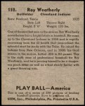 1939 Play Ball #152  Roy Weatherly  Back Thumbnail