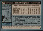 1980 Topps #152  John Fulgham   Back Thumbnail