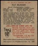 1948 Bowman #25  Pat McHugh  Back Thumbnail