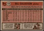 1981 Topps #578  Bill Gullickson  Back Thumbnail