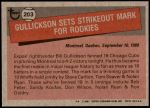 1981 Topps #203   -  Bill Gullickson Record Breaker Back Thumbnail