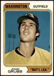 1974 Topps #32 WAS Johnny Grubb  Front Thumbnail