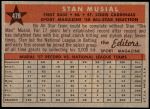 1958 Topps #476   -  Stan Musial All-Star Back Thumbnail