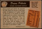 1955 Bowman #244  Duane Pillette  Back Thumbnail