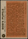 1962 Topps #72   -  Steve Boros / Bob Scheffing / Jake Wood Bob's Pupils Back Thumbnail