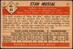 1953 Bowman #32  Stan Musial  Back Thumbnail