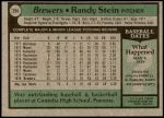 1979 Topps #394  Randy Stein  Back Thumbnail