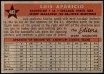 1958 Topps #483   -  Luis Aparicio All-Star Back Thumbnail