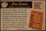 1955 Bowman #262  Jim Lemon  Back Thumbnail