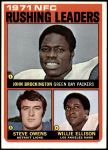 1972 Topps #2   -  John Brockington / Steve Owens / Willie Ellison NFC Rushing Leaders Front Thumbnail