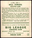 1933 Goudey #225  Billy Jurges  Back Thumbnail