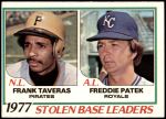1978 Topps #204   -  Frank Taveras / Freddie Patek SB Leaders Front Thumbnail