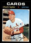 1971 Topps #606  Chuck Taylor  Front Thumbnail
