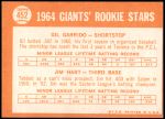1964 Topps #452   -  Jim Ray Hart / Gil Garrido Giants Rookies Back Thumbnail