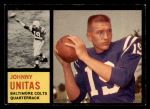 1962 Topps #1  Johnny Unitas  Front Thumbnail