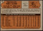 1972 Topps #461  Tim Cullen  Back Thumbnail