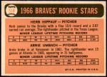 1966 Topps #518   -  Herb Hippauf / Arnie Umbach Braves Rookies Back Thumbnail